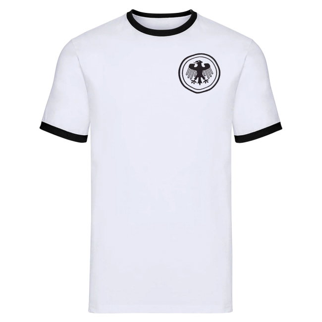 Germany National Team Embroidered Ringer Tee (White)