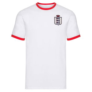 England National Team Embroidered Ringer Tee (White)
