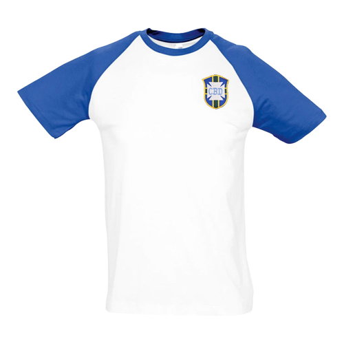 Brazil National Team Embroidered Contrast Tee (White)