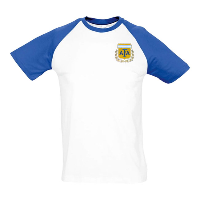 Argentina National Team Embroidered Contrast Tee (White)