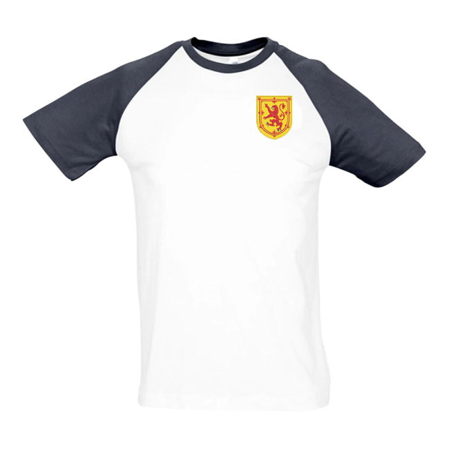 Scotland National Team Embroidered Contrast Tee (White)