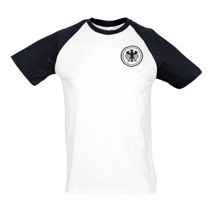 Germany National Team Embroidered Contrast Tee (White)