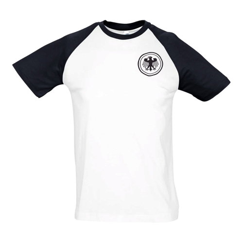 Germany National Team Embroidered Contrast Tee (White)