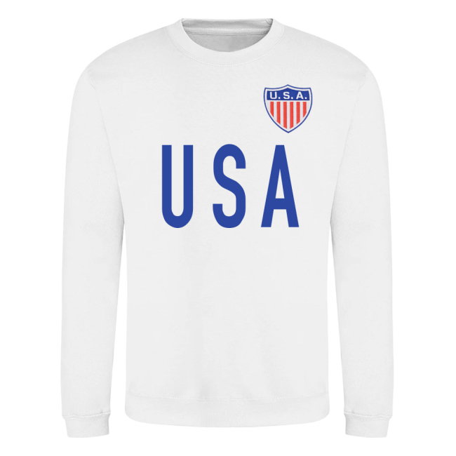 USA National Team Text Sweatshirt (White)