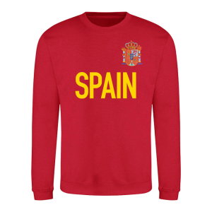 Spain National Team Text Sweatshirt (Red)