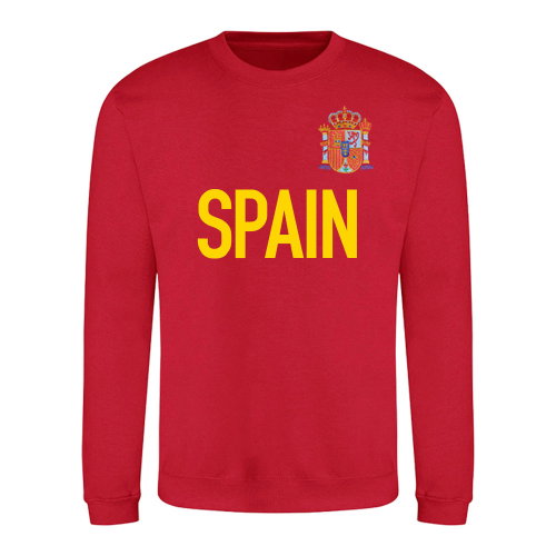 Spain National Team Text Sweatshirt (Red)
