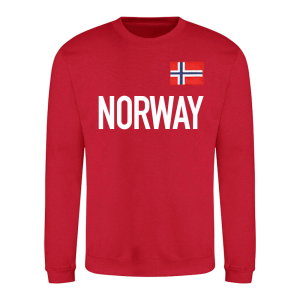 Norway National Team Text Sweatshirt (Red)