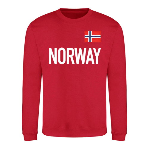 Norway National Team Text Sweatshirt (Red)