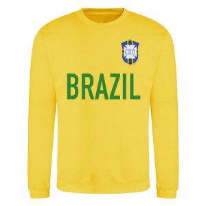 Brazil National Team Text Sweatshirt (Yellow)