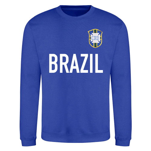 Brazil National Team Text Sweatshirt (Royal Blue)