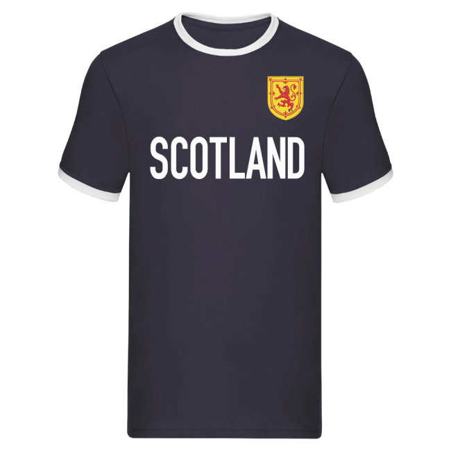 Scotland National Team Text Ringer Tee (Navy)