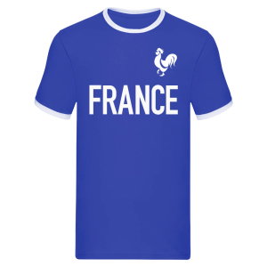 France National Team Text Ringer Tee (Royal Blue)