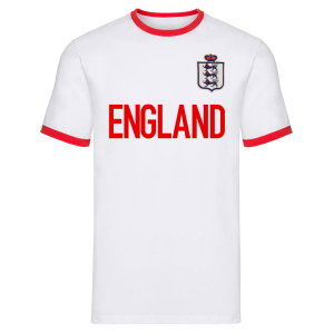 England National Team Text Ringer Tee (White)