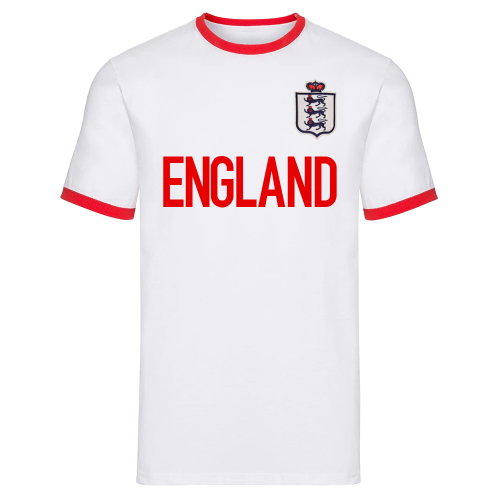 England National Team Text Ringer Tee (White)