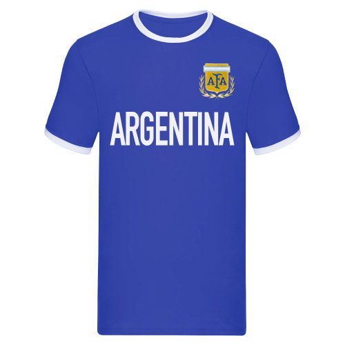 Argentina National Team Text Ringer Tee (Royal Blue)