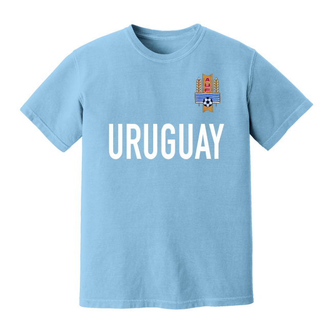 Uruguay National Team Text T-shirt (Sky Blue)