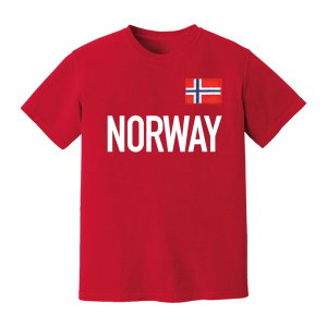 Norway National Team Text T-shirt (Red)
