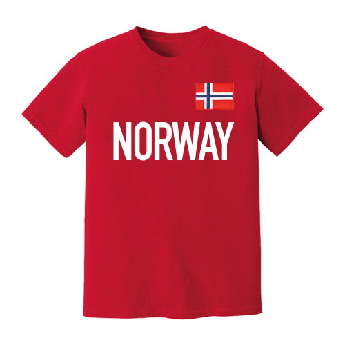 Norway National Team Text T-shirt (Red)
