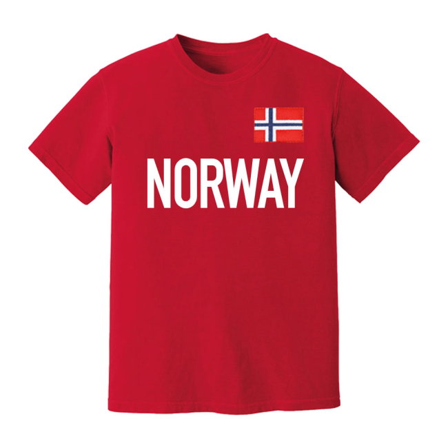 Norway National Team Text T-shirt (Red)