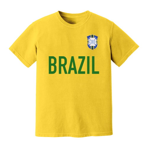 Brazil National Team Text T-shirt (Yellow)