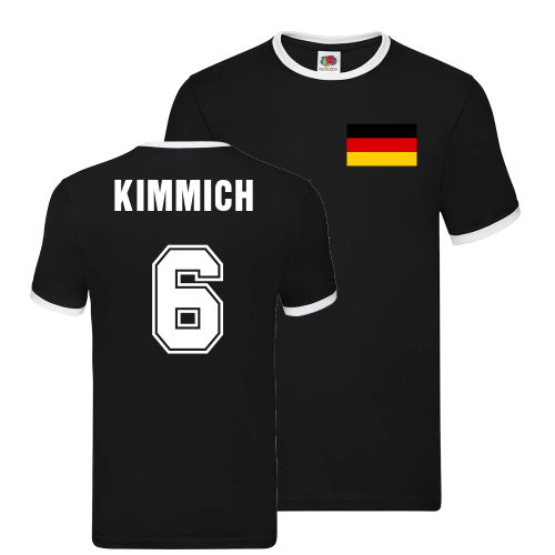 Joshua Kimmich Germany Ringer T-Shirt (Black)