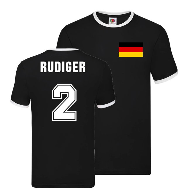 Antonio Rudiger Germany Ringer T-Shirt (Black)