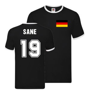 Leroy Sane Germany Ringer T-Shirt (Black)