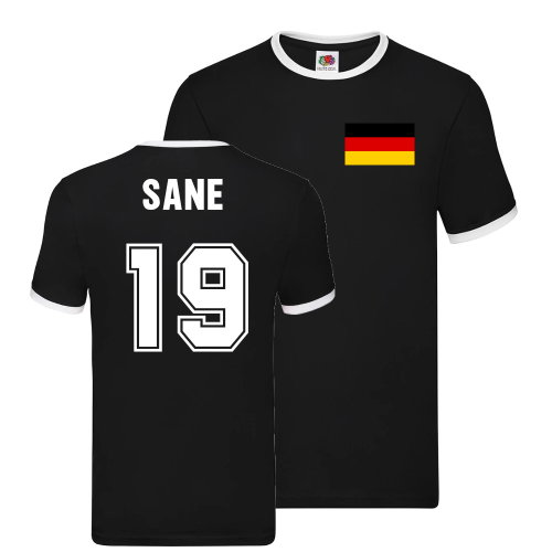 Leroy Sane Germany Ringer T-Shirt (Black)