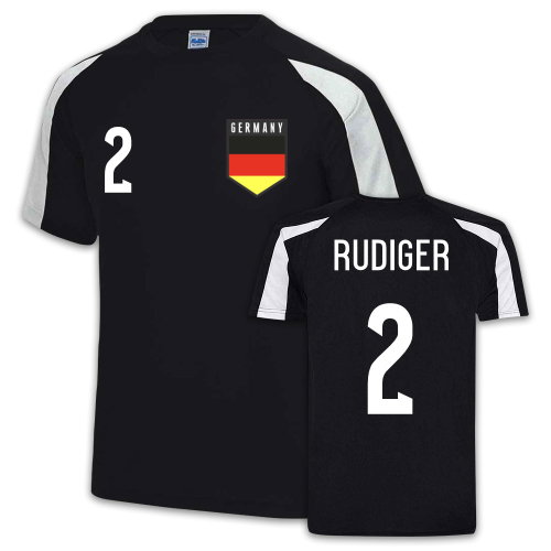 Antonio Rudiger Germany Sports Training Jersey (Black)