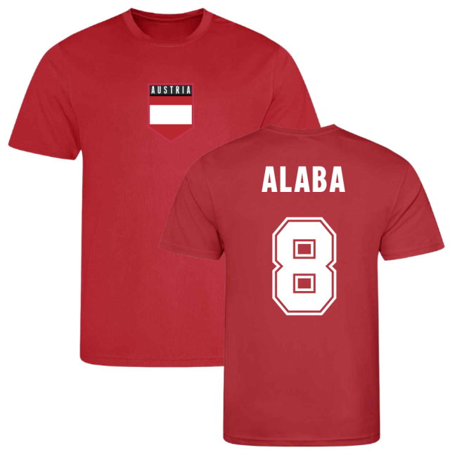 David Alaba Austria Training Jersey (Red)