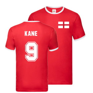 Harry Kane England Ringer T-Shirt (Red)