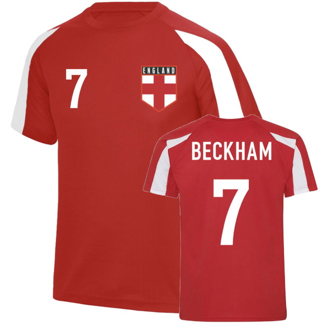 David Beckham England Sports Training Jersey (Red)