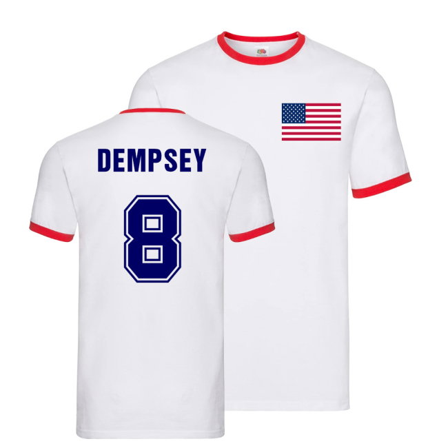 Clint Dempsey USA Ringer T-Shirt (White)