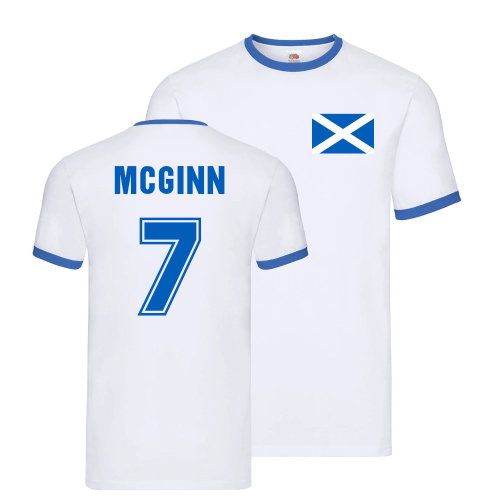 John McGinn Scotland Ringer T-Shirt (White)