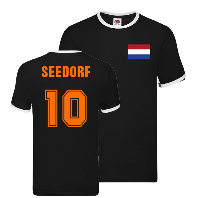 Clarence Seedorf Holland Ringer T-Shirt (Black)
