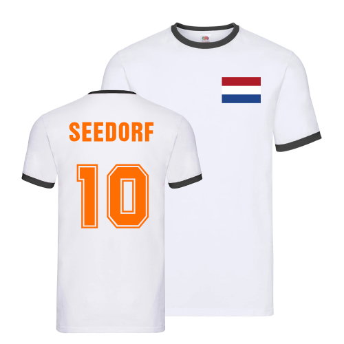 Clarence Seedorf Holland Ringer T-Shirt (White)
