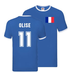 Michael Olise France Ringer T-Shirt (Blue)