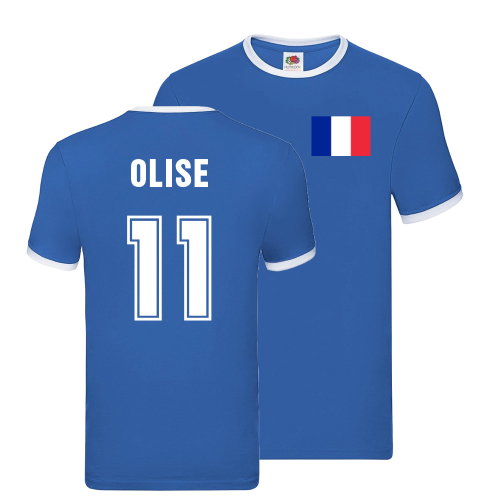 Michael Olise France Ringer T-Shirt (Blue)