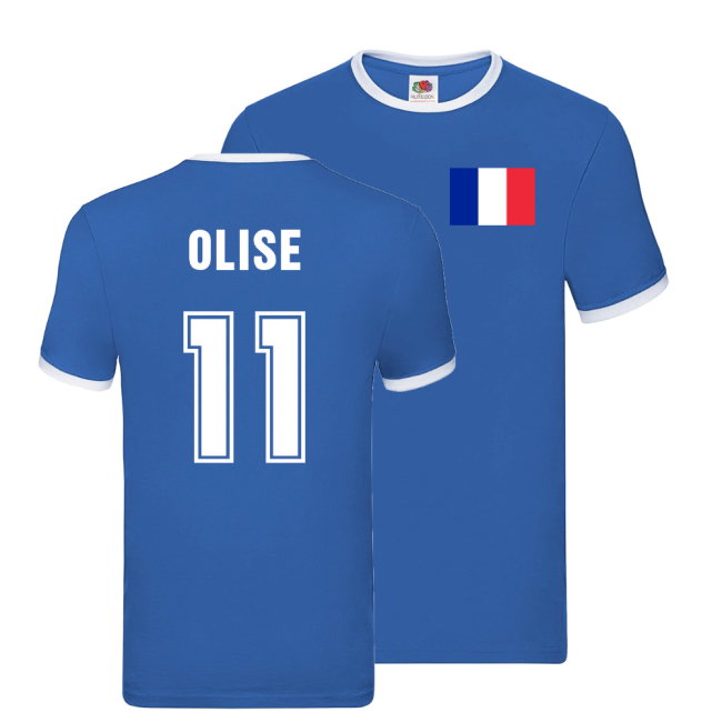 Michael Olise France Ringer T-Shirt (Blue)