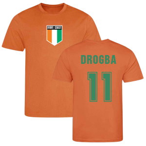 Didier Drogba Ivory Coast Training Jersey (Orange)