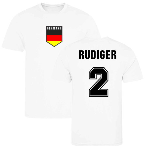 Antonio Rudiger Germany Training Jersey (White)
