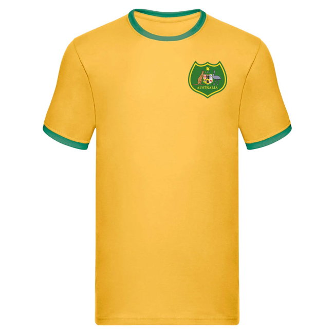 Australia National Team Logo Ringer Tee (Yellow)