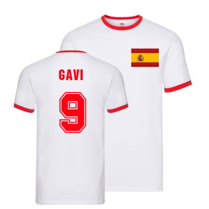 Gavi Spain Ringer T-Shirt (White)
