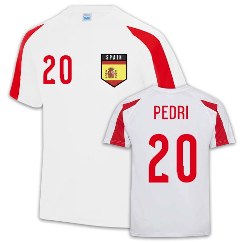 Pedri Spain Sports Training Jersey (White)