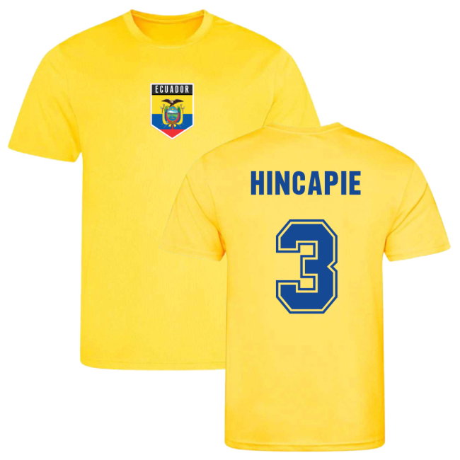 Piero Hincapie Ecuador Training Jersey (Yellow)