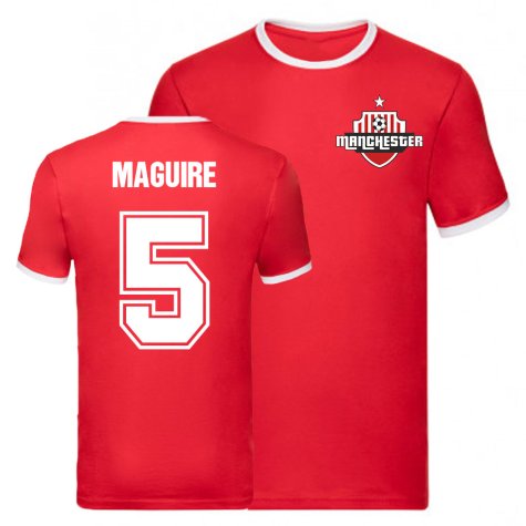 Harry Maguire Manchester United Ringer Tee (Red)