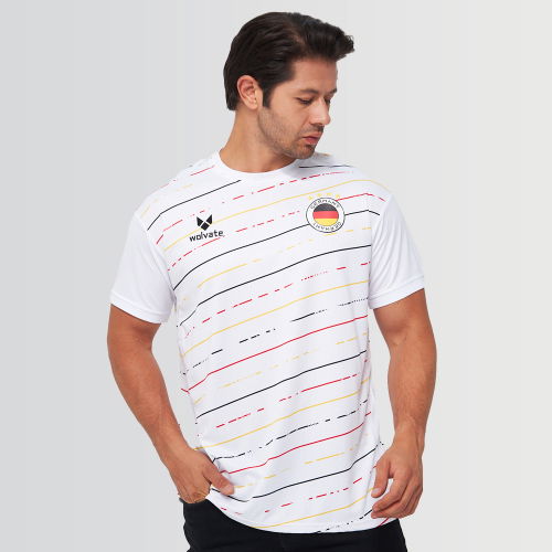Germany Legacy Football Jersey Striped (Wolvate) Adult Short Sleeve