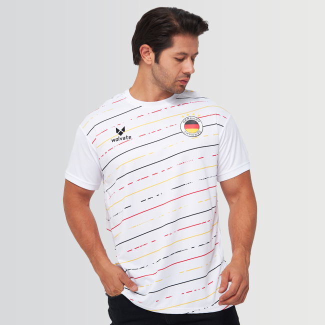 Germany Legacy Football Jersey Striped (Wolvate) Adult Short Sleeve