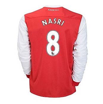 2010-11 Arsenal Nike Long Sleeve Home Shirt (Nasri 8)