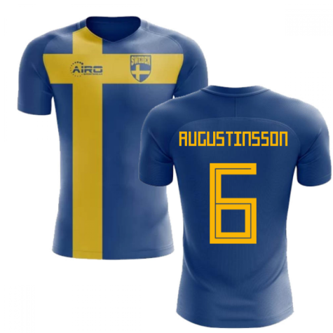 2023-2024 Sweden Flag Concept Football Shirt (Augustinsson 6) - Kids